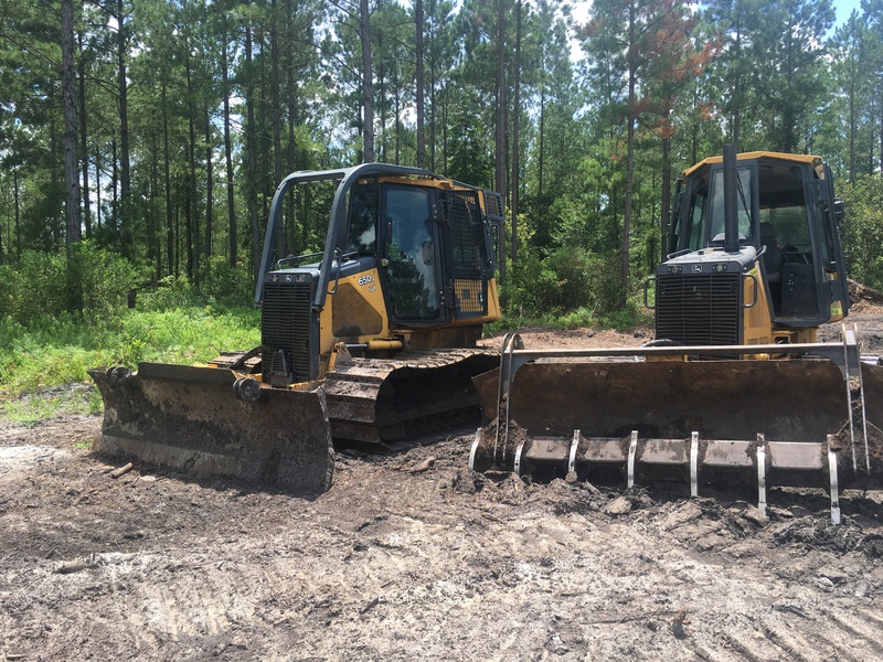 Bulldozers clearing land